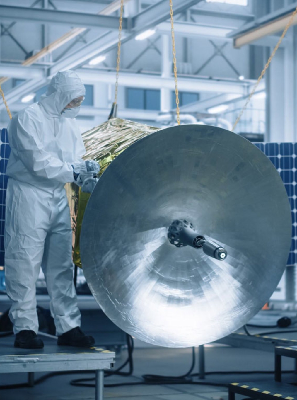 Specialty lubricating grease for aerospace cleanrooms.